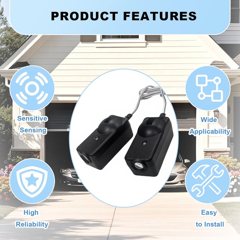XDTKML 41A5034 Safety Garage Door Sensor Replacement for Liftmaster/Craftsman/Chamberlain Garage Door Sensors Compatible with Liftmaster/Craftsman/Chamberlain Garage Door Opener Made Since 1997,No Bracket - Image 4